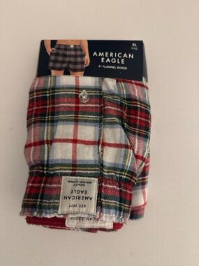 Flannel Boxers Mens XL American Eagle Red Plaid